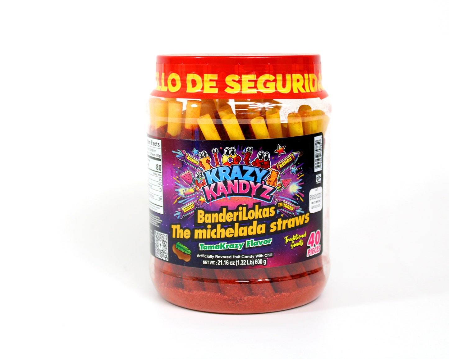 BanderiLokas – Spicy Tamarindo Candy Straws | 40ct & 50ct Jars