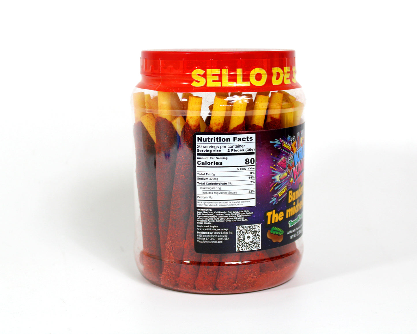 BanderiLokas – Spicy Tamarindo Candy Straws | 40ct & 50ct Jars