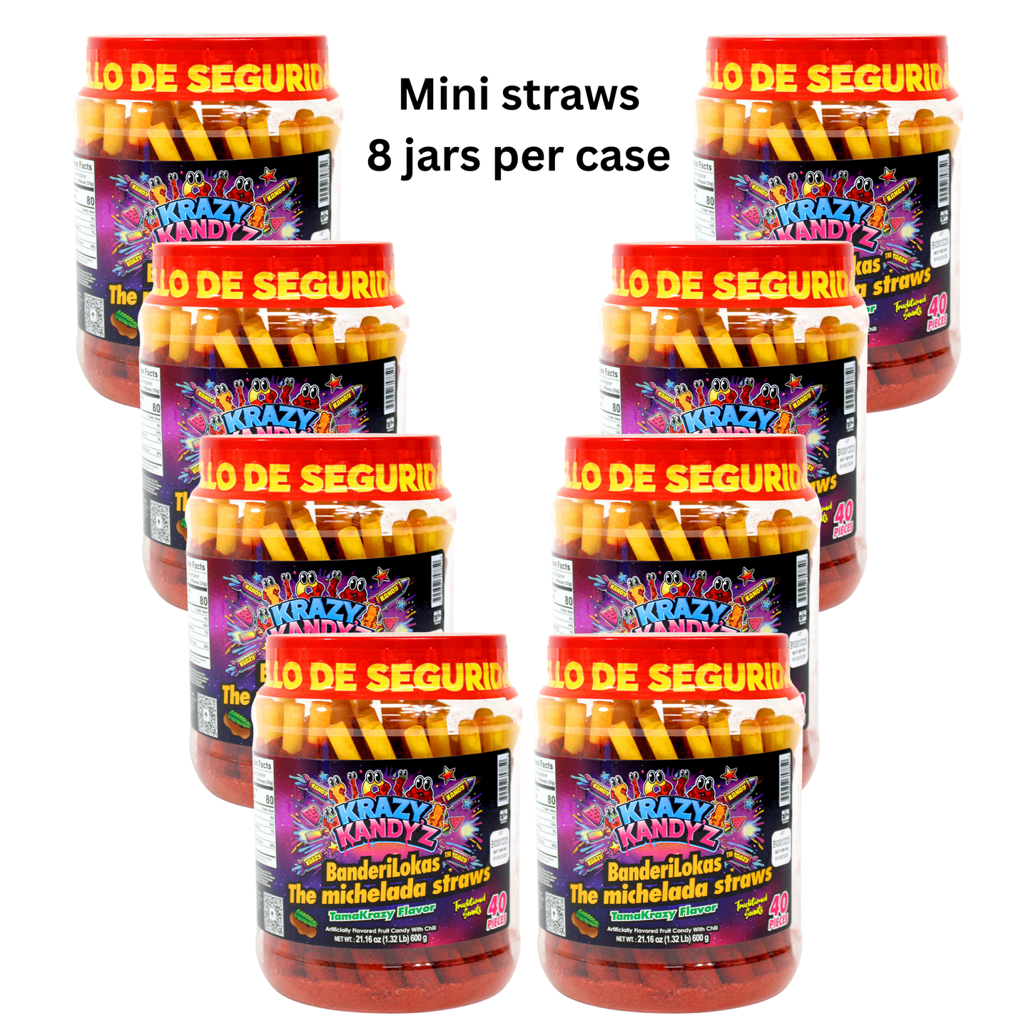 Wholesale – Krazy Kandyz BanderiLokas Candy Straws (Mini & Large Jars)